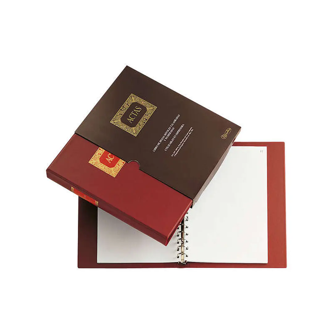 Miquel Rius Libro de Actas Hojas Moviles A4 - Cubiertas de Plastico - Mecanismo de Anillas - 100 Hojas de 102gr/m2 1