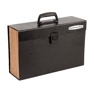 Bankers Box Maletin Archivador Resistente - 19 Secciones para Documentos - Cierre de Seguridad con Clik - Estructura Plastificada - Incluye Hoja con E