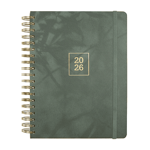 Finocam Optimal Agenda de Espiral Internacional - Anual 2026 - Planificador - Cierre de Goma - Formato B5 - 176x250mm - Semana Vista Horizontal - Colo