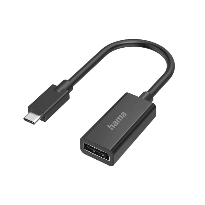 Hama Essential Adaptador de Video - 4K - USB-C Macho - DisplayPort Hembra - Color Negro 1