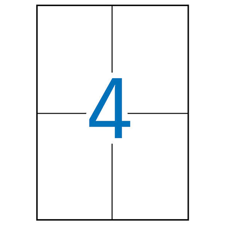 Apli Etiquetas Blancas Extrafuertes 105.0 x 148.0mm 100 Hojas 1