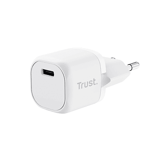 Trust Cargador USB-C 20W Ultrarreducido - Potente Salida de 20W - Compatible con Carga PD y PPS - Protecciones Contra Sobrecarga y Cortocircuito