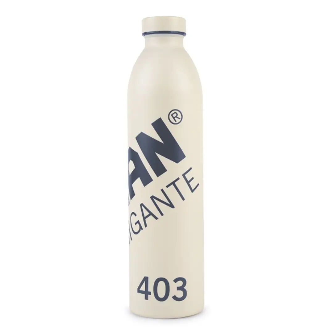 Milan Serie 1918 Gigante 403 Botella Isotermica 0.946L - Doble Pared de Acero Inoxidable - Liquidos Calientes hasta 12h, Frios hasta 24h - Color Beige 1
