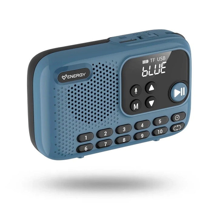 Energy Sistem TunerGo Radio Portatil FM - Bluetooth, USB, MicroSD, Jack3.5 - 5W - Bateria Hasta 10 Horas de Autonomia - Color Azul 1