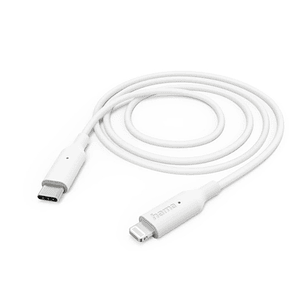 Hama Cable de Carga - USB-C Macho - Lightning - Longitud 1m - Velocidad hasta 480Mbps - Niquelado - Color Blanco