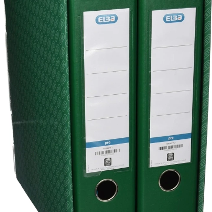 Elba Rado Top Modulo de 2 Archivadores Palanca A4 - Lomo 80mm - Forrado Exterior Plastico - Interior Papel - Color Verde 1