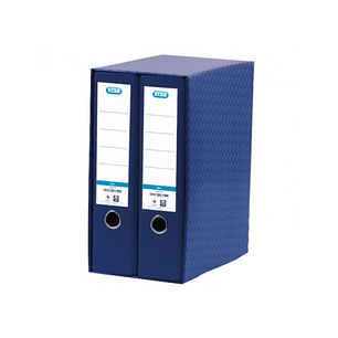 Elba Rado Top Modulo de 2 Archivadores Palanca A4 - Lomo 80mm - Forrado Exterior Plastico - Interior Papel - Color Azul