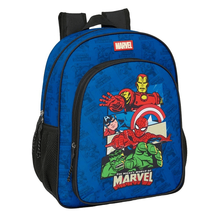 Safta Avengers Mochila - Adaptable a Carro - Portabotellas - Doble Tirador en Cremallera - Hombreras Ergonomicas - Asa de Mano Superior - 15L - 320x12 1
