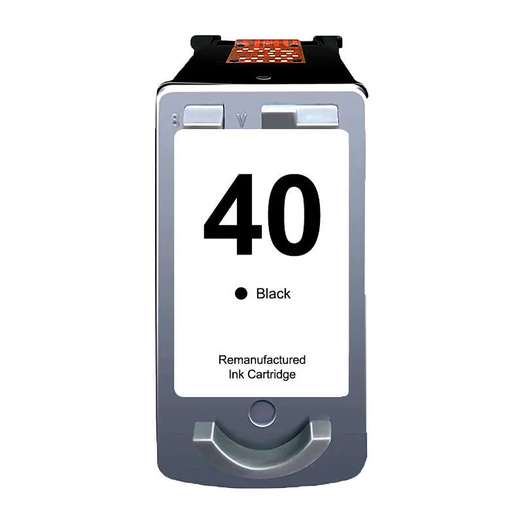 Canon PG40/PG50/PG37 Negro Cartucho de Tinta Remanufacturado - Muestra Nivel de Tinta - Reemplaza 0615B001/0615B042/0616B001/2145B001 1