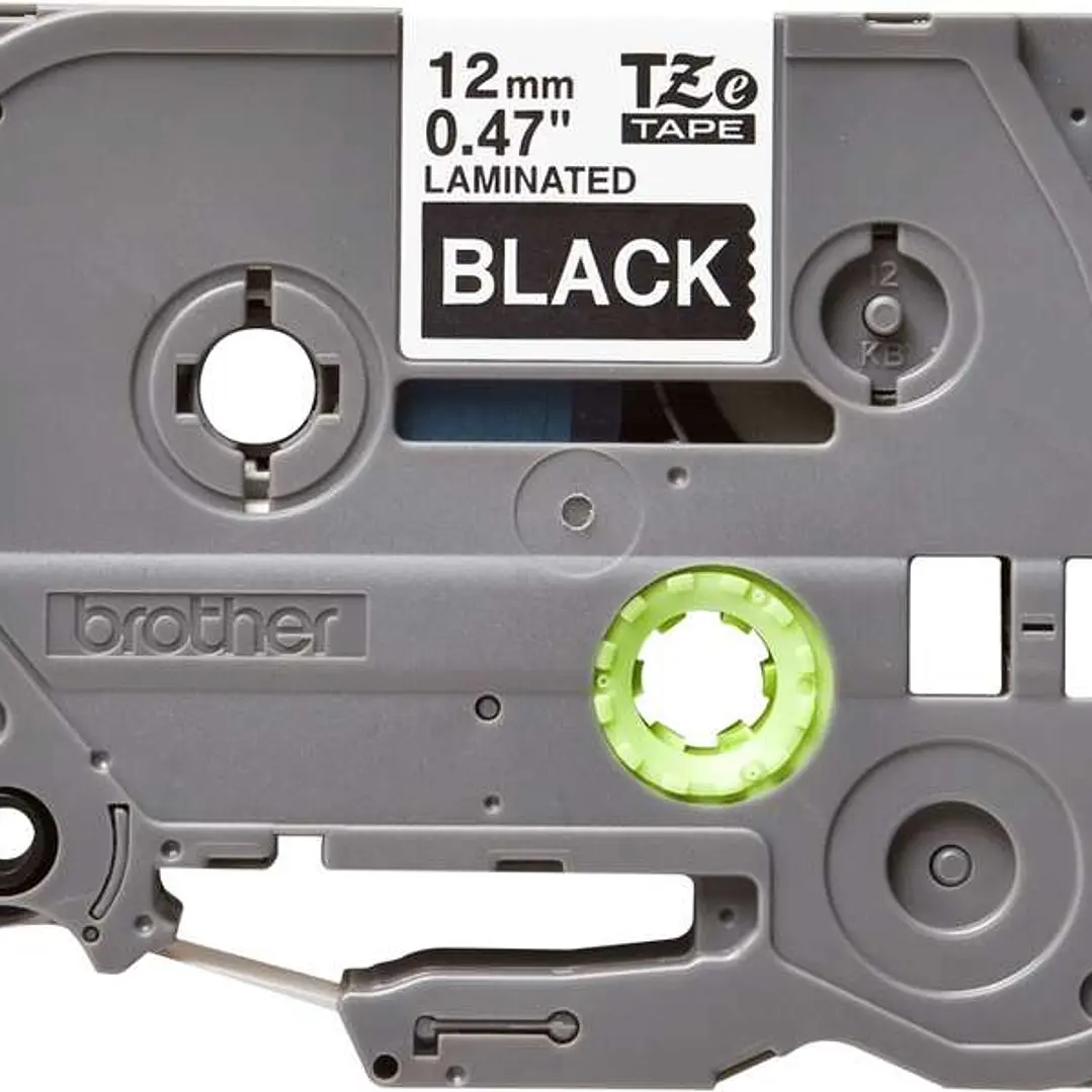 Brother TZe335 Cinta Laminada Original de Etiquetas - Texto blanco sobre fondo negro - Ancho 12mm x 8 metros 1