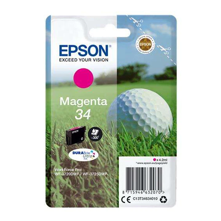 Epson T3463 (34) Magenta Cartucho de Tinta Original - C13T34634010 1