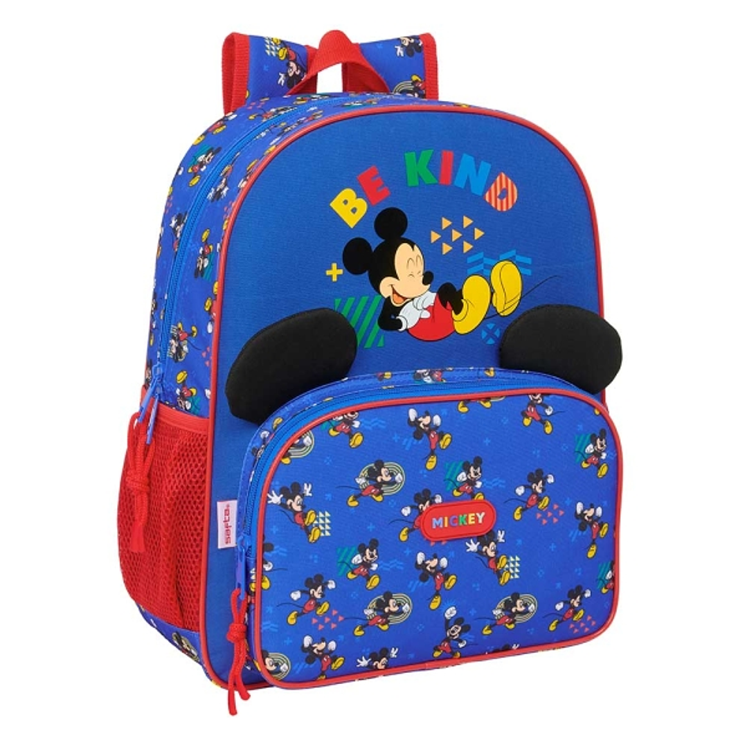 Safta Mickey Mouse Today Mochila - Adaptable a Carro - Portabotellas - Tirador Doble - Hombreras Ergonomicas Acolchadas - Bolsillo Frontal - Asa de Ma 1