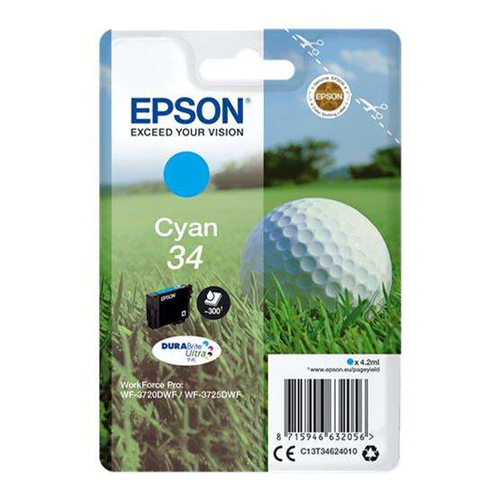 Epson T3462 (34) Cyan Cartucho de Tinta Original - C13T34624010 1