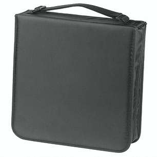 Hama Antistatic Archivador de Nylon para 208 CDs/DVDs - Fundas de Poliester - Proteccion contra Cargas Electrostaticas - 30.4x32x9cm - Color Negro
