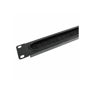 WP Guia 1U Cableado con Cepillo - 490x15x55mm - Color Negro