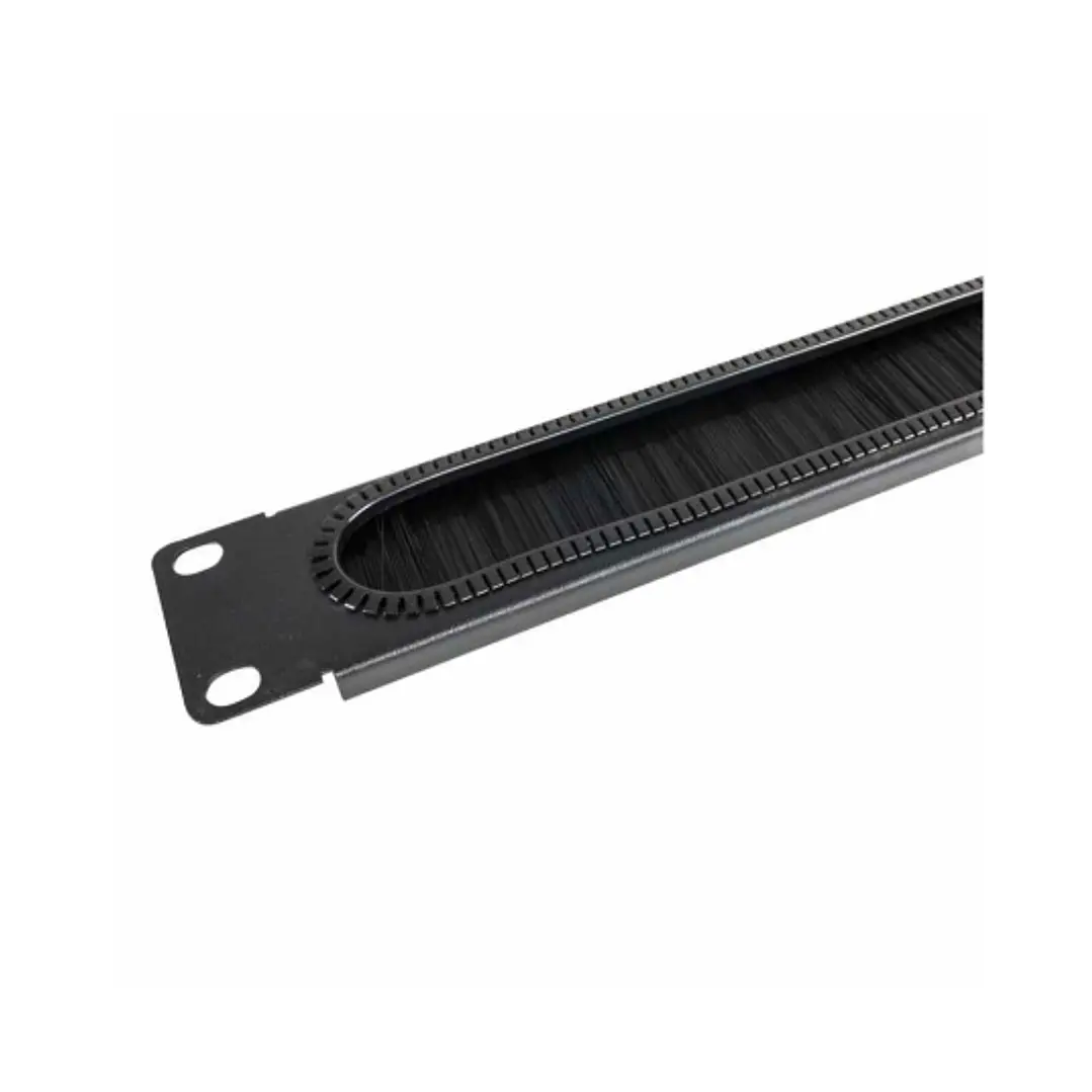 WP Guia 1U Cableado con Cepillo - 490x15x55mm - Color Negro 1