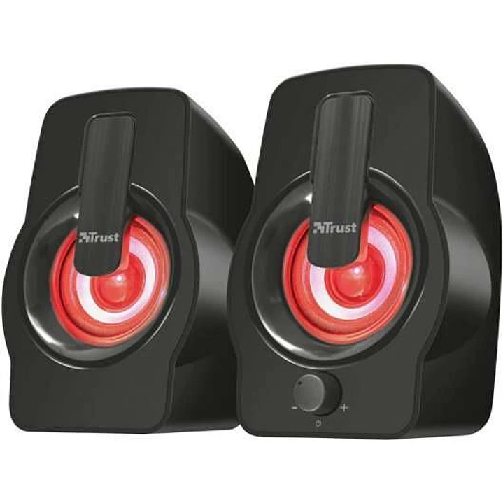 Trust Gemi Altavoces USB 2.0 12W - Iluminacion RGB - Control de Volumen - Cable de 1.40m - Color Negro 1