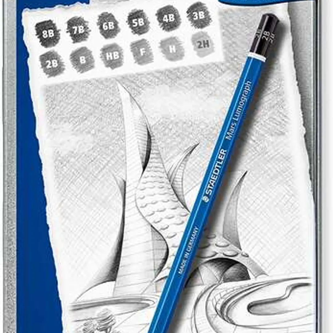 Staedtler Mars Lumograph 100 Pack de 12 Lapices de Grafito - Resistencia a la Rotura - Graduaciones Surtidas 1