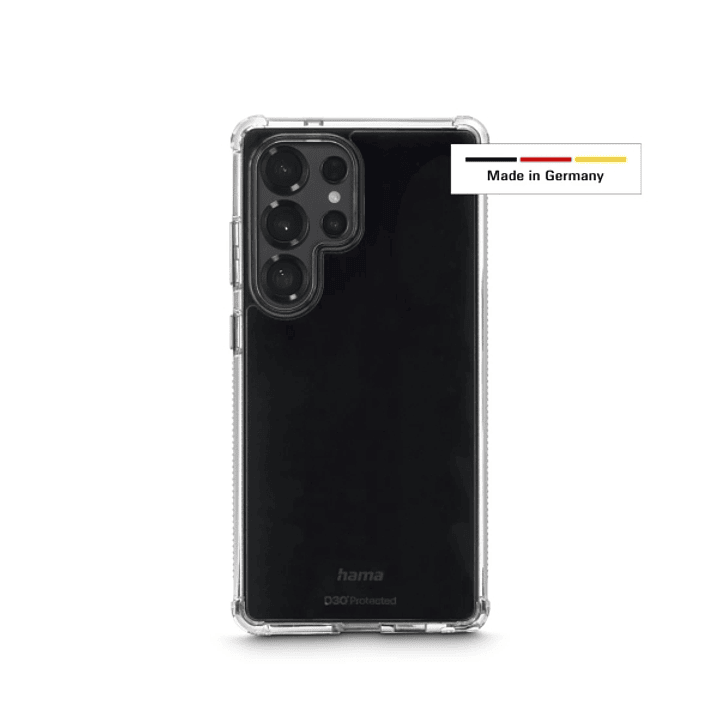Hama Extreme Protect Funda para Samsung Galaxy S25 Ultra - Antideslizante - Policarbonato - Proteccion D3O - Bordes Elevados - Color Transparente 1