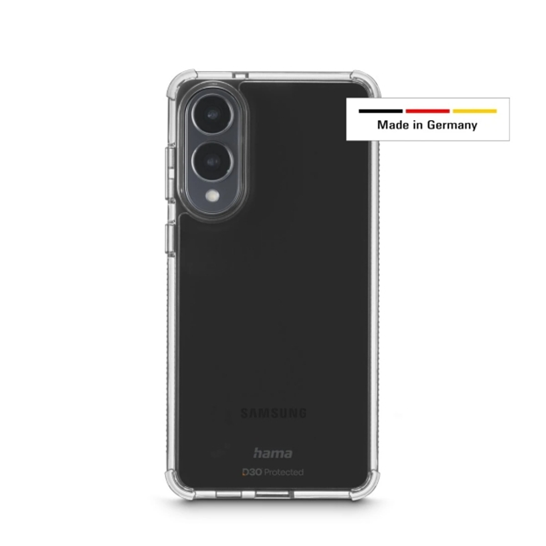 Hama Extreme Protect Funda para Samsung Galaxy S25 Edge - Antideslizante - Policarbonato - Proteccion D3O - Bordes Elevados - Color Transparente 1