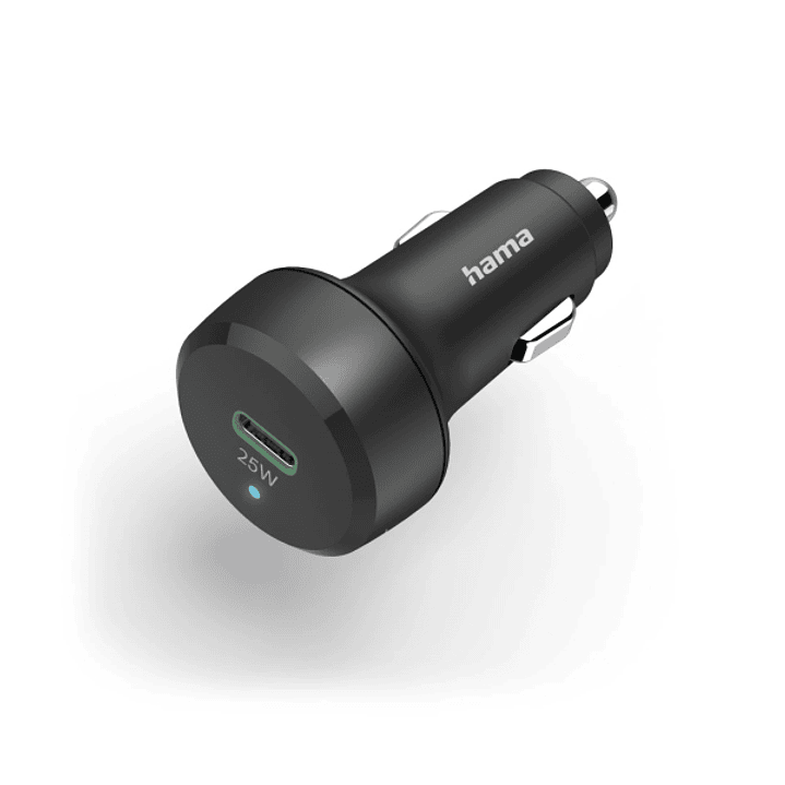 Hama Cargador de Coche 25W - USB-C - Pantalla LED - Power Delivery - Qualcomm 2.0 - Color Negro 1