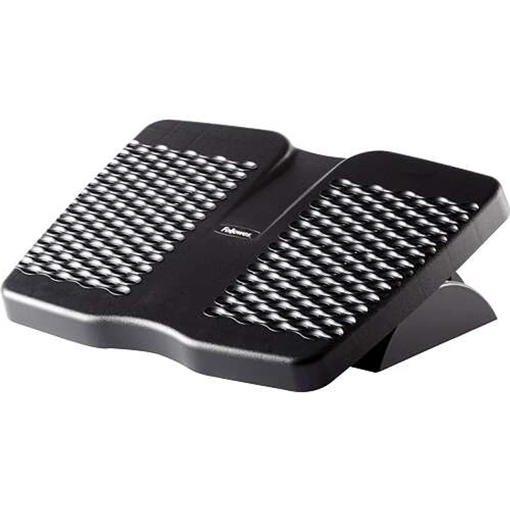 Fellowes Refresh Reposapies con Ventilacion 45.2x33cm - 2 Ajustes de Altura - Plataforma Deslizante - Color Negro 1