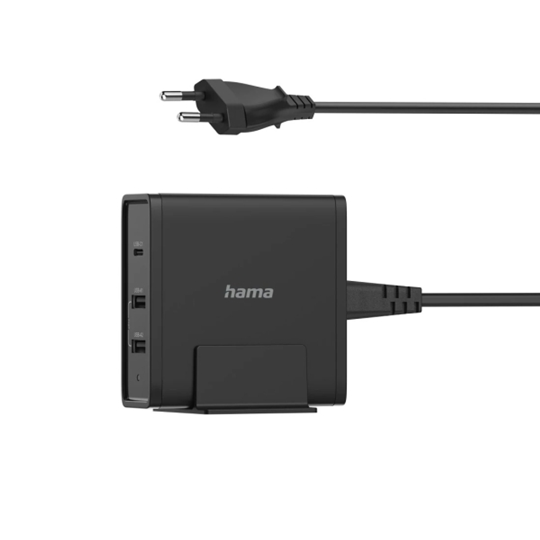 Hama Essential Fuente de Alimentacion Universal para Portatil - Potencia 65W - Voltaje 5-20V - Cable 1.2m - Power Delivery - Color Negro 1