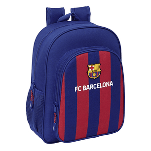 Safta F.C. Barcelona Mochila Infantil - Adaptable a Carro - Asa de Mano - 32x38x12cm - Color Rojo y Azul