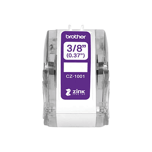 Brother CZ1001 Rollo de Etiquetas Originales de Tamaño Personalizado - Ancho 9mm x 5 metros - Zero Ink