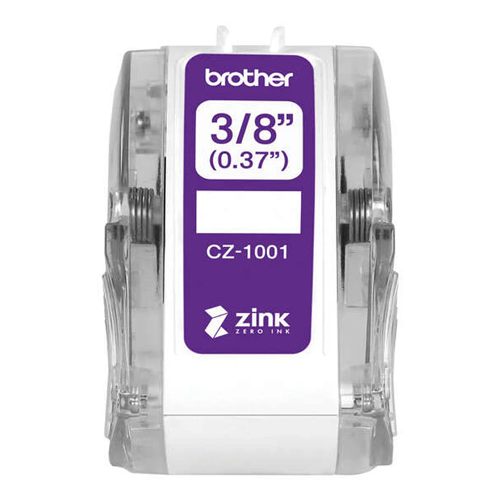 Brother CZ1001 Rollo de Etiquetas Originales de Tamaño Personalizado - Ancho 9mm x 5 metros - Zero Ink 1