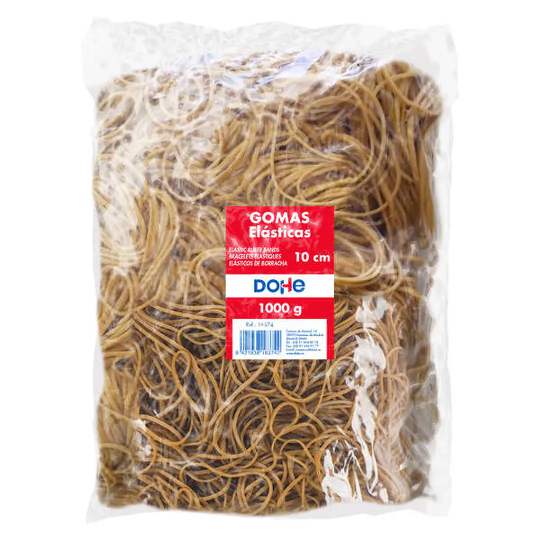 Dohe Gomas de Latex - Longitud 10cm - Gran Resistencia y Elasticidad - Bolsa de 1 Kg 1