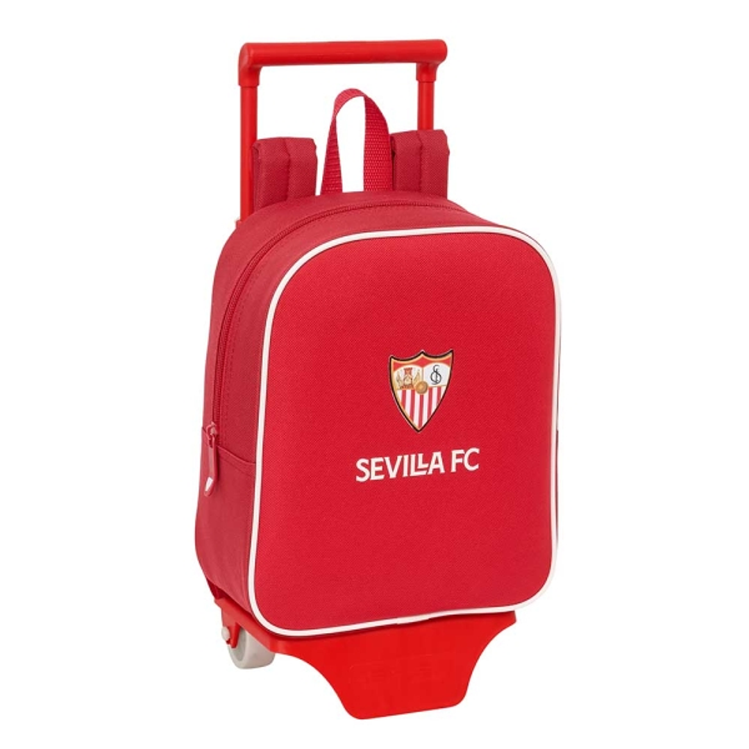 Safta Sevilla FC Mochila con Carro - Tarjeta ID - Asa Superior - Mochila Extraible - Carro Resistente - Resistente al Agua - Altura Abierto 54cm - 6L  1