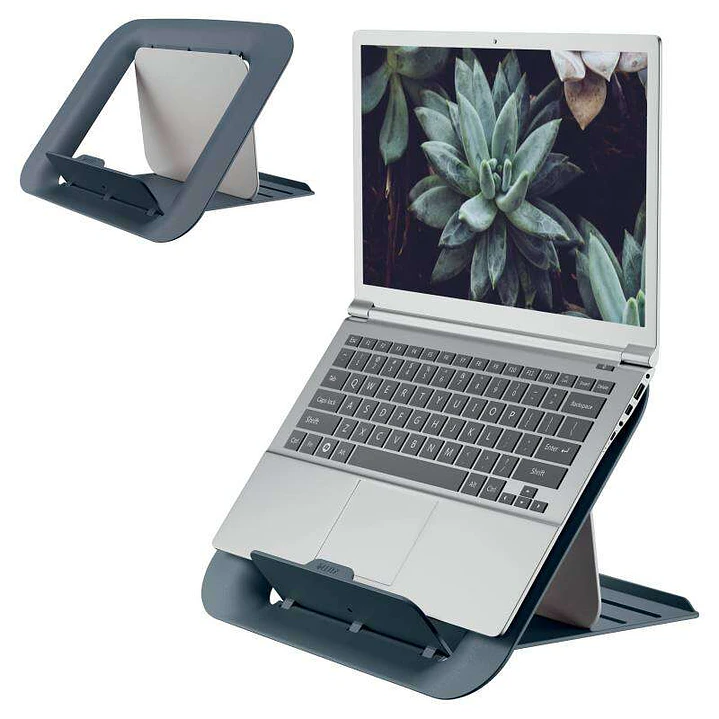 Leitz Ergo Cosy Soporte Ajustable para Portatil - Diseño Ergonomico - Altura Ajustable - Color Gris Terciopelo 1
