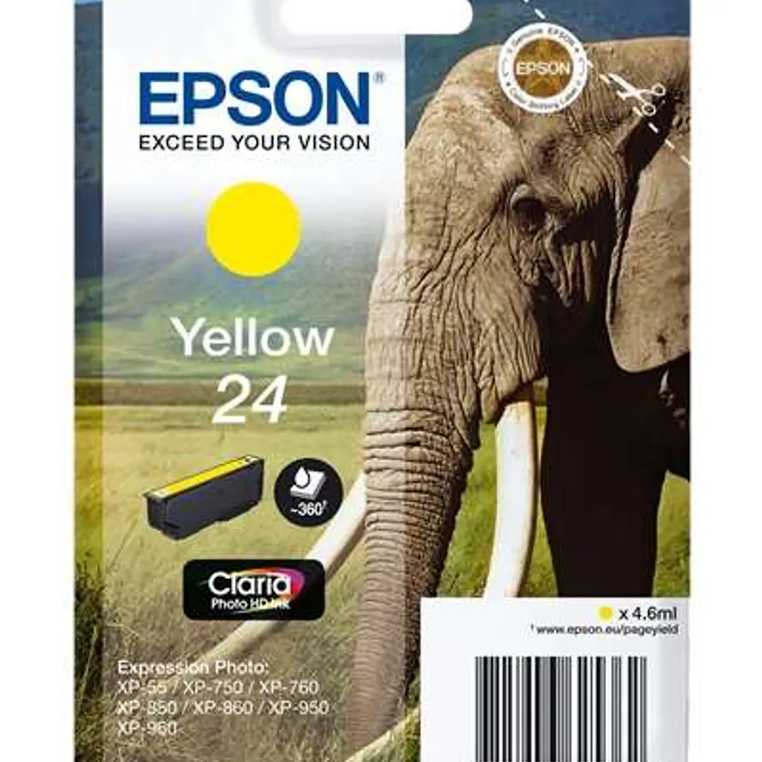 Epson T2424 (24) Amarillo Cartucho de Tinta Original - C13T24244012 1