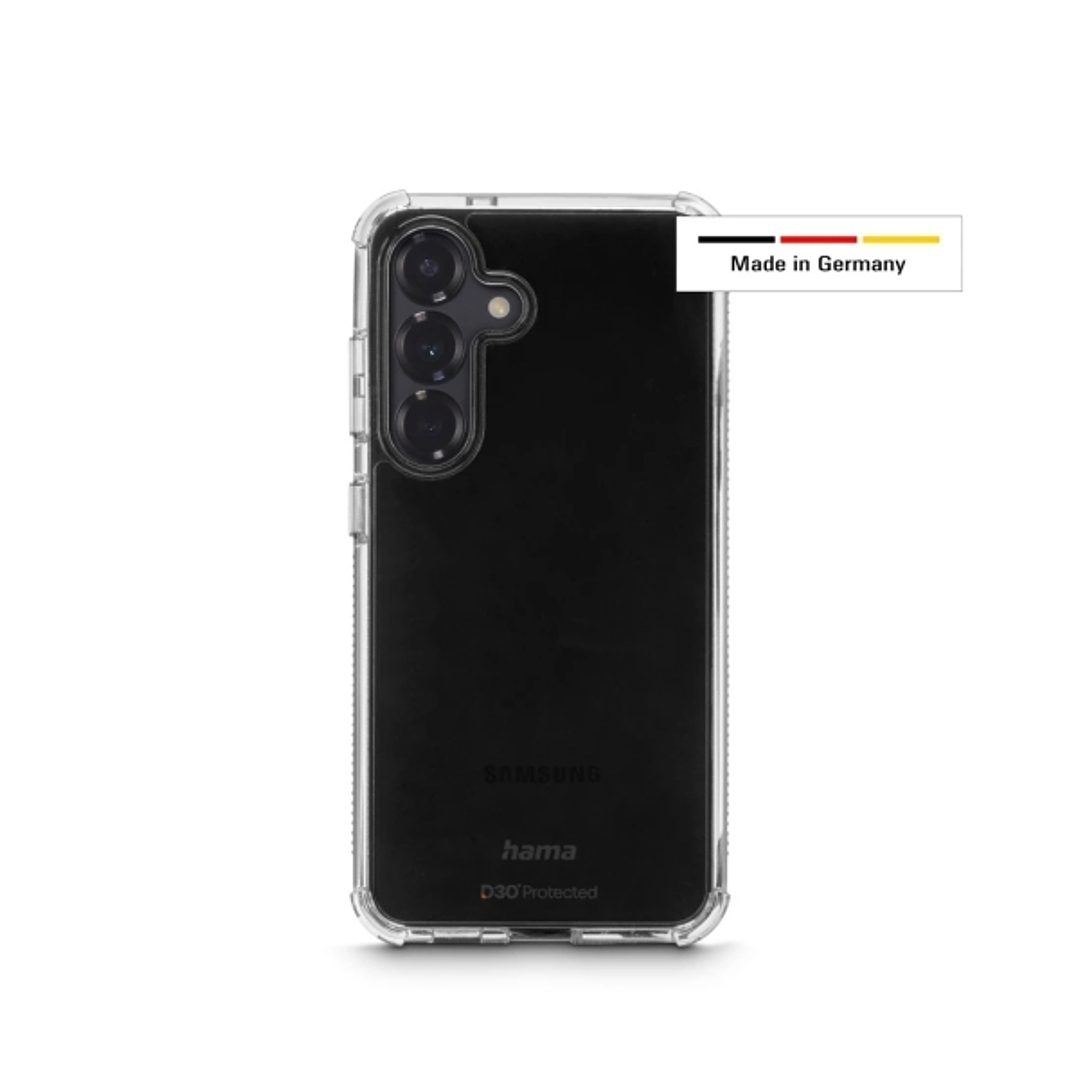 Hama Extreme Protect Funda para Samsung Galaxy S25 - Antideslizante - Policarbonato - Proteccion D3O - Bordes Elevados - Color Transparente 1