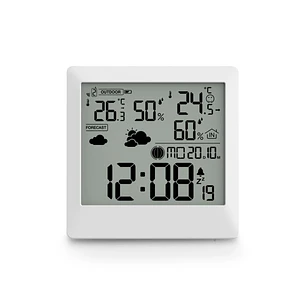 Hama Palawan Estacion Meteorologica - Reloj - Pantalla Digital - Sensor Exterior - Radiofrecuencia - Termometro - Higrometro - 11.5x1.5x11.5cm - Color