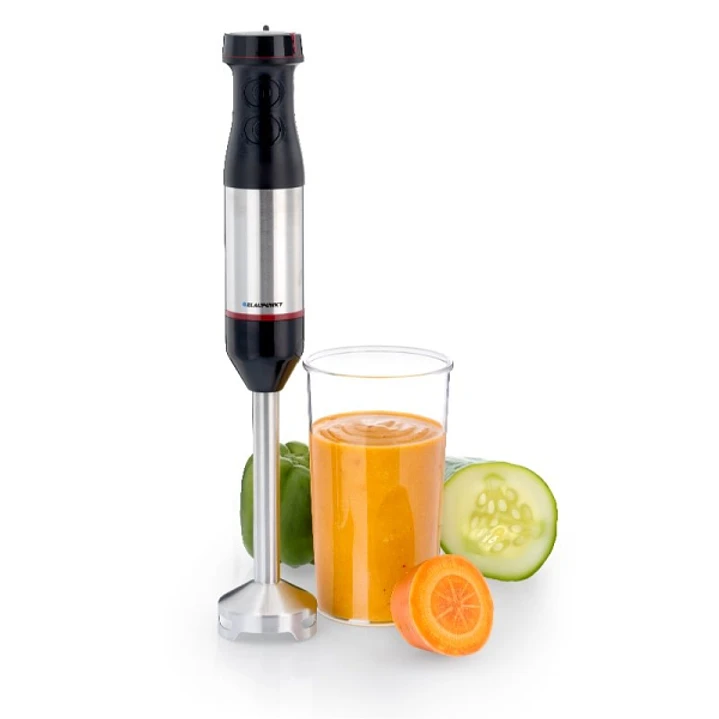 Blaupunkt Batidora de Mano - Potencia 800W - Cuchillas de Acero Inoxidable - Modo Turbo - Vaso de 1 Litro - Color Negro y Gris 1