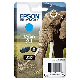 Epson T2422 (24) Cyan Cartucho de Tinta Original - C13T24224012
