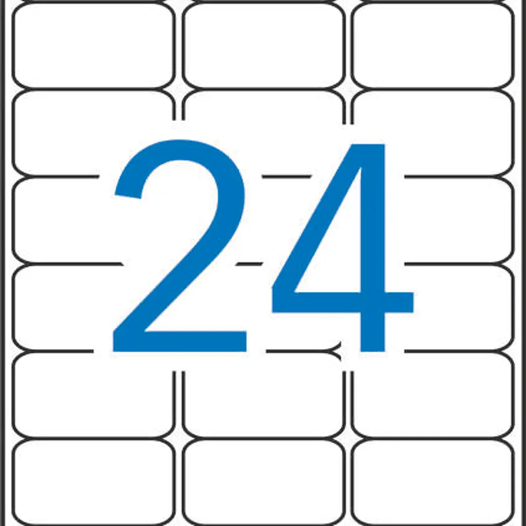 Apli Etiquetas Blancas Resistentes Intemperie 63.5 x 33.9mm 10 Hojas 1