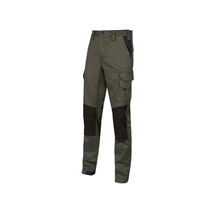 Upower Majo Pantalon de Trabajo - Talla L - Algodon Elastico, Diseño Slim-Fit, Multiples Bolsillos, Proteccion Lumbar, Detalles Reforzados, Cinta Refl