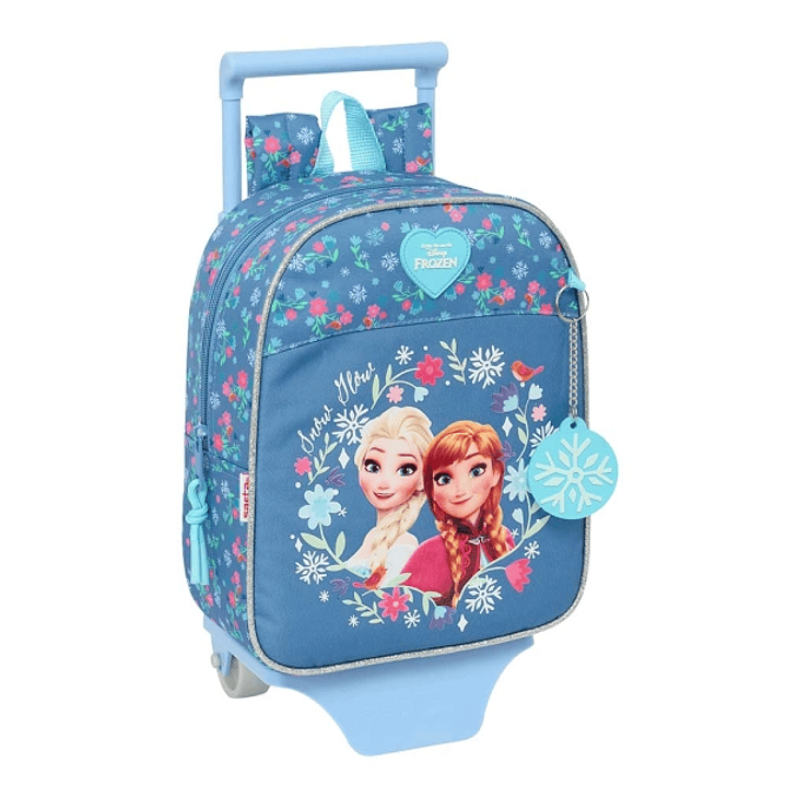 Safta Frozen Mochila con Carro - Tarjeta ID - Asa Superior - Mochila Extraible - Carro Resistente - 6L - 220x100x270mm - Color Azul 1