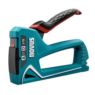 Novus J15 Clavadora/Grapadora - Para Grapas de 4 a 10mm - Cambio de grapa Mediante Mecanismo de Desplazamiento - Bloqueo del Mango - Indicador de Cant