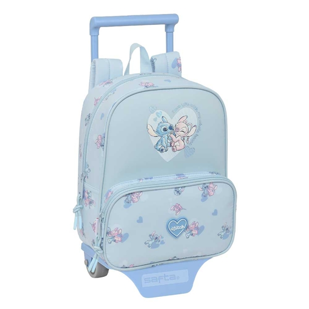 Safta Stitch Mochila con Carro - Tarjeta ID - Bolsillo Frontal - Mochila Extraible - Carro Resistente - Asa Superior Comoda - 6L - 220x100x270mm - Col 1