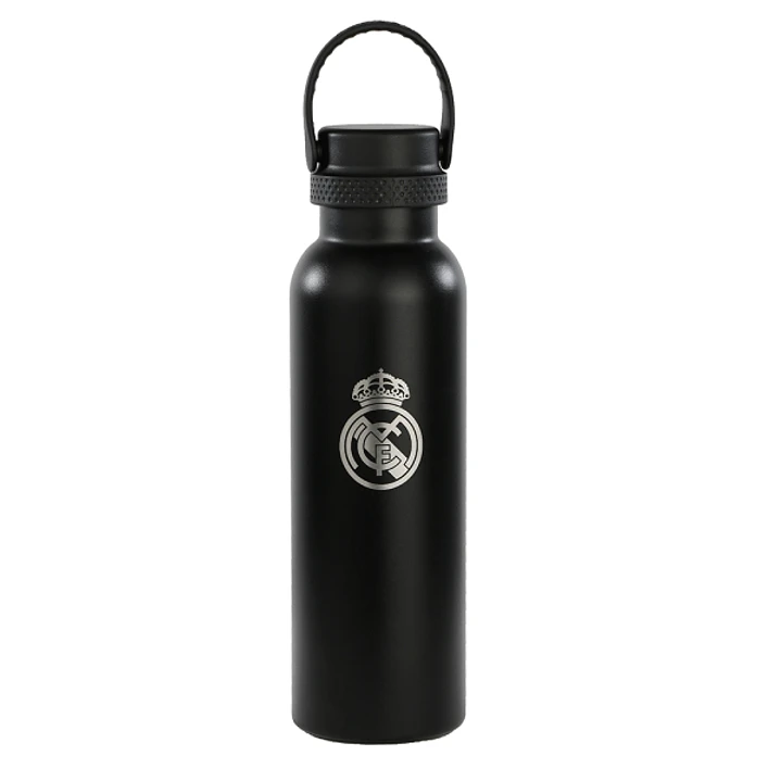 Safta Real Madrid 2ª Equipacion 24/25 Botella Reutilizable 600ml - Doble Pared con Aislamiento - Base de Silicona - Conserva Temperatura 12h Caliente  1