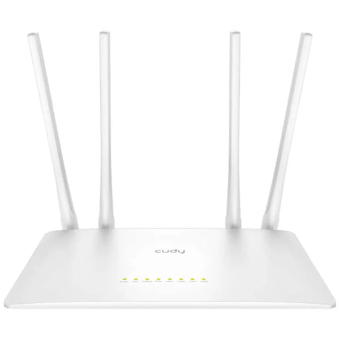 Cudy WR1200 Smart Router WiFi AC1200 Doble Banda - 1x Puerto Wan 100/10 Mbps y 4x Puertos Lan 100/10 Mbps - 4 Antenas Externas 1