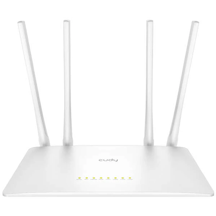 Cudy WR1200 Smart Router WiFi AC1200 Doble Banda - 1x Puerto Wan 100/10 Mbps y 4x Puertos Lan 100/10 Mbps - 4 Antenas Externas 1