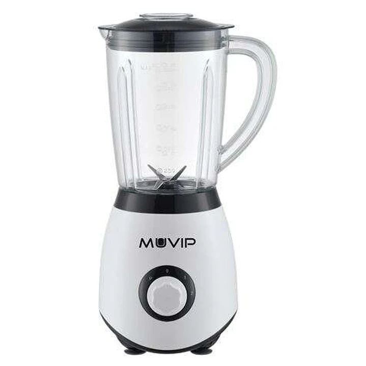 Muvip Batidora de Vaso 1300W 1.5L - 2 Velocidades - Chuchillas de Acero Inoxidable - Funcion Pica Hielo - Bloqueo de Seguridad 1