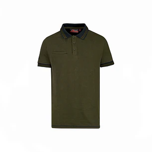 Upower Way Polo Hombre Manga Corta - Talla 4XL - Algodon Stretch, Ajuste Slim Fit, Ribetes en Contraste, Cierre Tres Botones, Aberturas Laterales, Pro