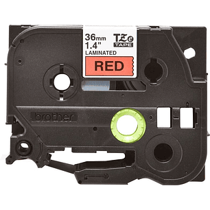 Brother TZe461 Cinta Laminada Original de Etiquetas - Texto negro sobre fondo rojo - Ancho 36mm x 8 metros