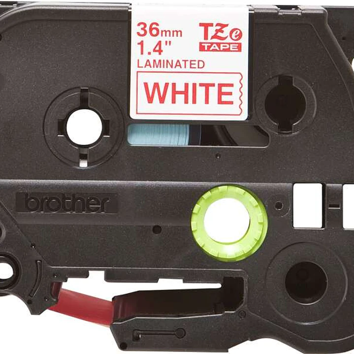 Brother TZe262 Cinta Laminada Original de Etiquetas - Texto rojo sobre fondo blanco - Ancho 36mm x 8 metros 1